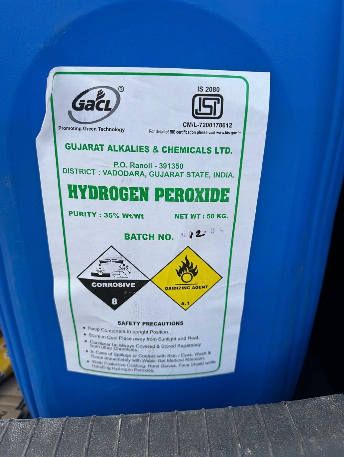 Hydrogen Peroxide manufacturer in gujarat